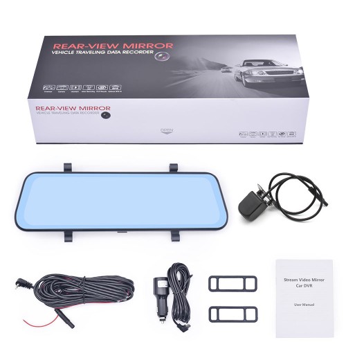 Driving camera car front and rear camera multimedia 1080P black box car DVR 9.66-inch car DVR full HD DVR rearview mirror Driving camera car front and rear camera multimedia 1080P black box car DVR 9.66-inch car DVR full HD DVR rearview mirror