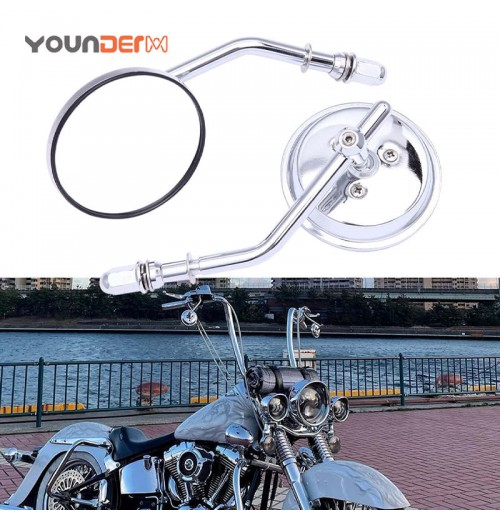 High-End Series Round Motorcycle Rearview Side Mirror , Retro Motorcycle Rearview Mirrors Motorbike Rear For Harley High-End Series Round Motorcycle Rearview Side Mirror , Retro Motorcycle Rearview Mirrors Motorbike Rear For Harley